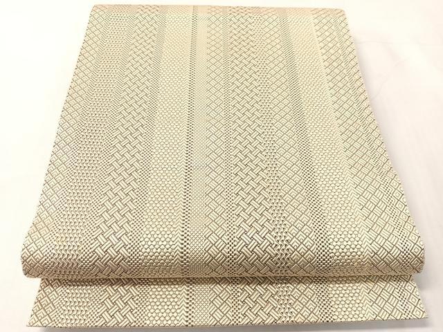 平和屋着物●本場筑前博多織　草木染　手織工房　染匠：小森久　八寸名古屋帯　ジャバラ　正絹　逸品　CABJ0660vp