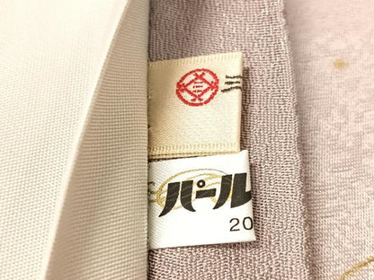 平和屋着物●渡辺空海子　太鼓柄袋帯　貝合わせ花文　銀通し地　正絹　逸品　CABJ0665vp