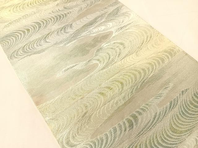 平和屋着物●西陣　川島織物　六通柄　本袋帯　流水文　金銀糸　正絹　逸品　未使用　CABJ0667vp
