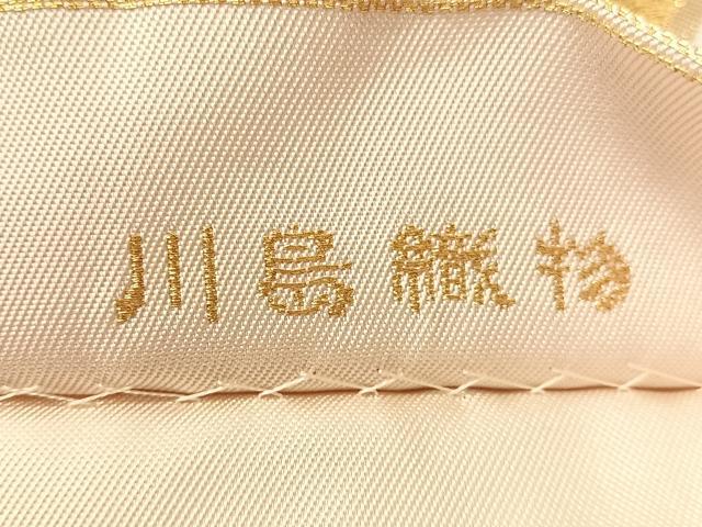 平和屋着物●西陣　川島織物　全通柄　本袋帯　唐織　七宝花文　金糸　正絹　逸品　CABJ0668vp