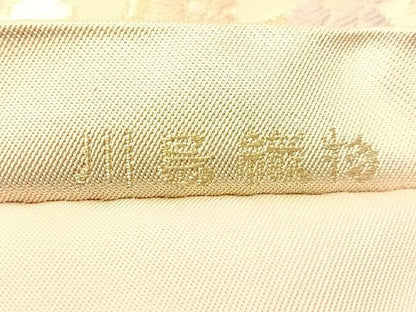 平和屋着物●西陣　川島織物　六通柄　本袋帯　花唐草吉祥文　金糸　正絹　逸品　CABJ0675vp