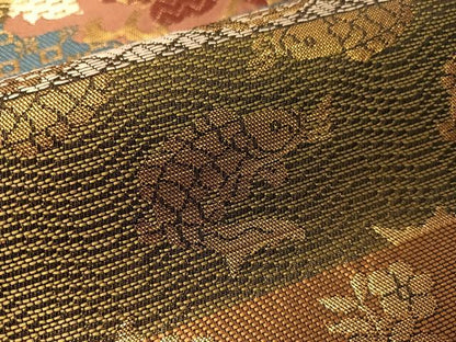 平和屋着物●西陣　川島織物　六通柄　本袋帯　名物裂　金糸　正絹　逸品　CABJ0676vp