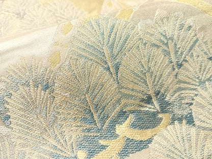 平和屋着物●西陣　川島織物　六通柄　本袋帯　松　金銀糸　正絹　逸品　CABJ0677vp