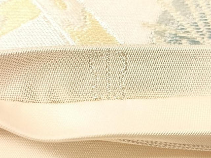 平和屋着物●西陣　川島織物　六通柄　本袋帯　松　金銀糸　正絹　逸品　CABJ0677vp