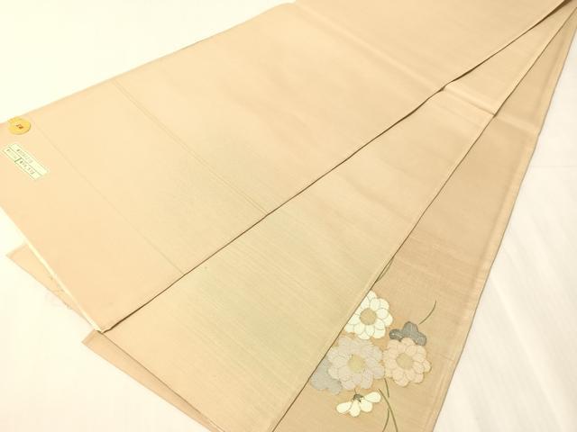 平和屋着物●西陣　太鼓柄袋帯　流水菊文　金糸　証紙付き　正絹　逸品　未使用　CABJ0684vp
