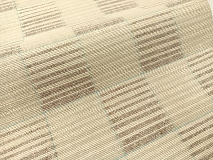 平和屋着物●八寸名古屋帯　紬地　市松文様　ますいわ屋扱い　正絹　逸品　CABJ0698vp