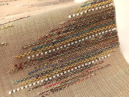 平和屋着物●八寸名古屋帯　霞文　金糸　正絹　逸品　CABJ0712vp