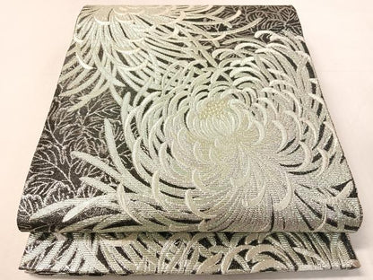 平和屋着物●両面　六通柄袋帯　乱菊　金銀糸　正絹　逸品　CABJ0713vp