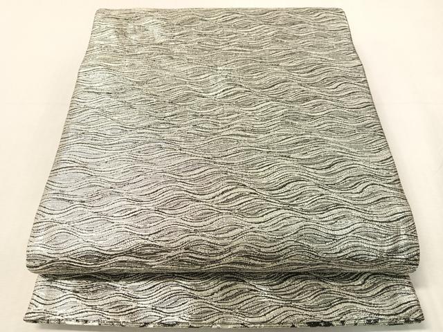 平和屋着物●両面　六通柄袋帯　乱菊　金銀糸　正絹　逸品　CABJ0713vp