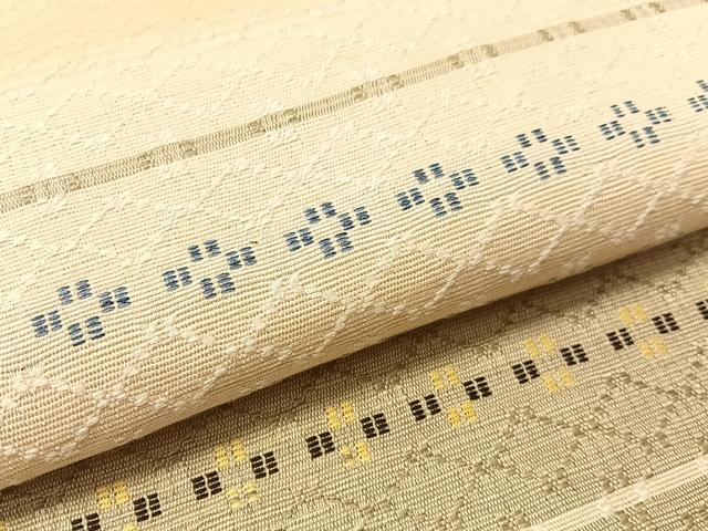 平和屋着物●八寸名古屋帯　花織　正絹　逸品　CABJ0715vp