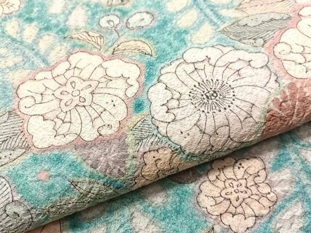 平和屋着物●太鼓柄袋帯　絞り　辻が花　金通し地　正絹　逸品　CABJ0718vp