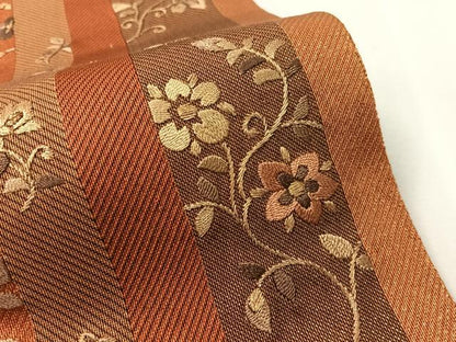 平和屋着物●ひなや工房　くむ・あむ・おる　伊豆蔵明彦　太鼓柄袋帯　総刺繍　鴛鴦花唐草文　金糸　正絹　逸品　CABJ0719vp