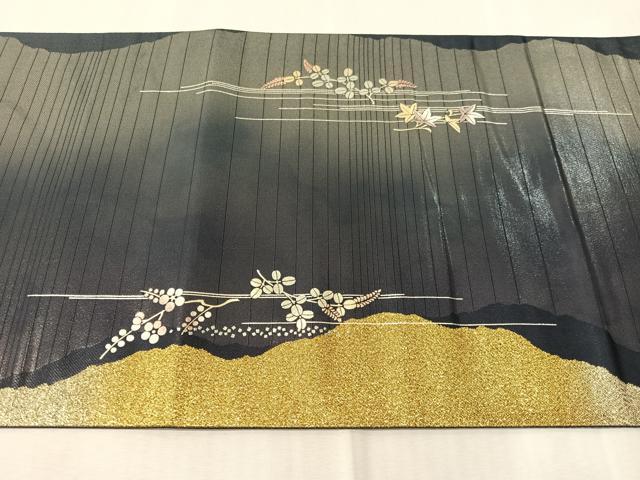 平和屋着物●金彩友禅　卓越技能者・名工・和田光正　太鼓柄袋帯　光正高蒔絵　正絹　逸品　未使用　CABJ0742vp