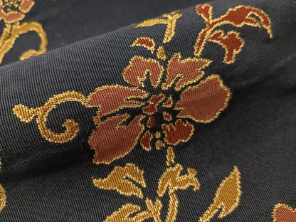平和屋着物●太鼓柄袋帯　綴れ　花鳥文　金糸　正絹　逸品　CABJ0747vp