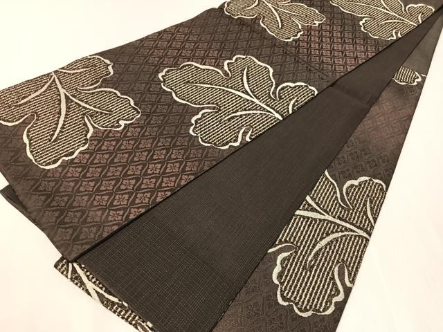 平和屋着物▽六通柄袋帯　スリーシーズン　春夏秋　舞葉文　正絹　逸品　CABJ0775vp