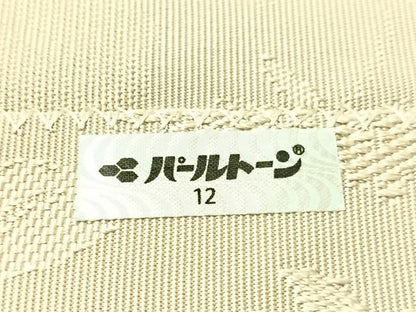 平和屋着物●八寸名古屋帯　綴れ　花唐草文　金糸　正絹　逸品　CABJ0789vp