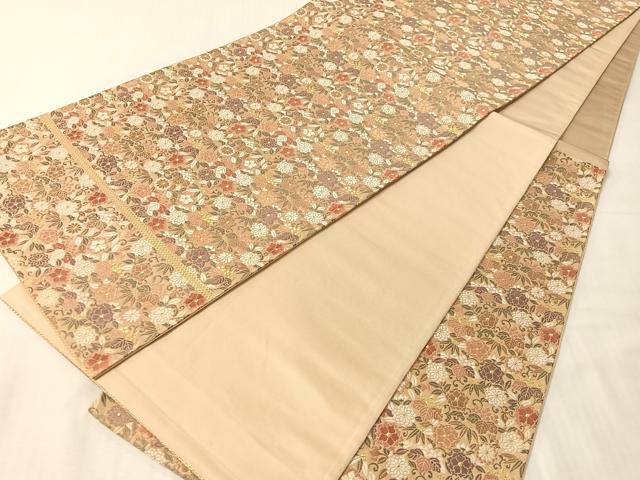 平和屋着物●六通柄袋帯　唐織　桐花文　金糸　正絹　逸品　CABJ0794vp