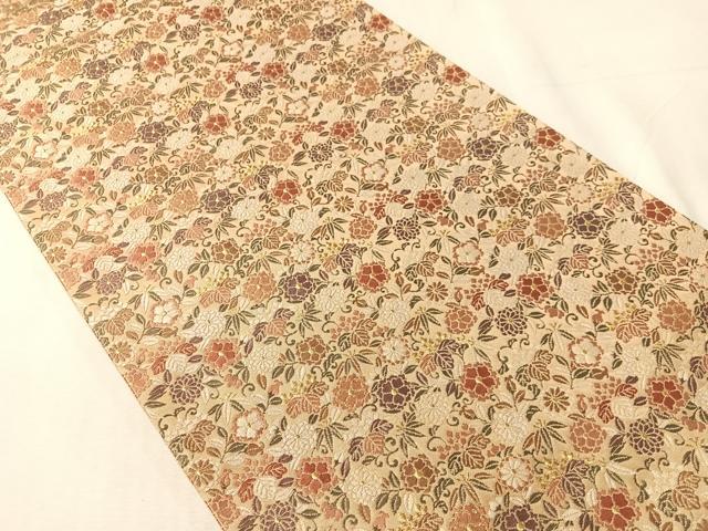 平和屋着物●六通柄袋帯　唐織　桐花文　金糸　正絹　逸品　CABJ0794vp