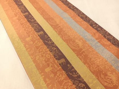 平和屋着物●六通柄　本袋帯　名物裂　金糸　正絹　逸品　CABJ0798vp