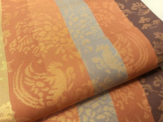 平和屋着物●六通柄　本袋帯　名物裂　金糸　正絹　逸品　CABJ0798vp
