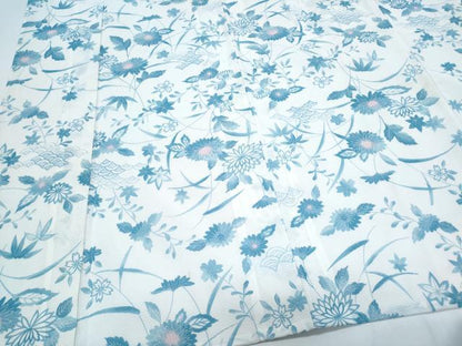 平和屋着物＊夏物　小紋　絽　草花文　洗える着物　CABJ0801th