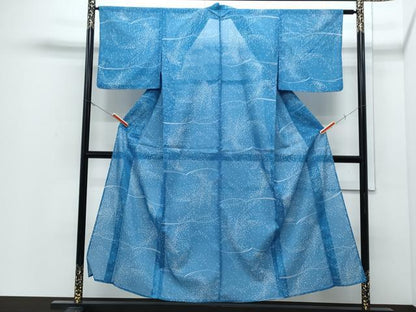 平和屋着物＊夏物　小紋　絽　吉祥文　洗える着物　CABJ0807th