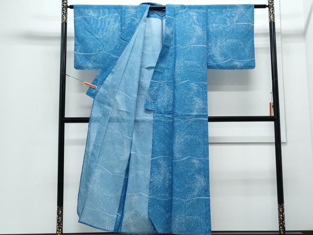 平和屋着物＊夏物　小紋　絽　吉祥文　洗える着物　CABJ0807th