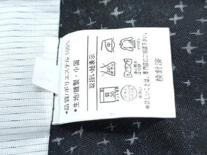 平和屋着物＊夏物　小紋　紗　菱間道　黒地　洗える着物　CABJ0816th