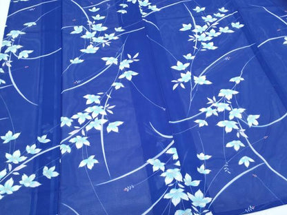 平和屋着物＊夏物　小紋　絽　草花文　洗える着物　CABJ0817th