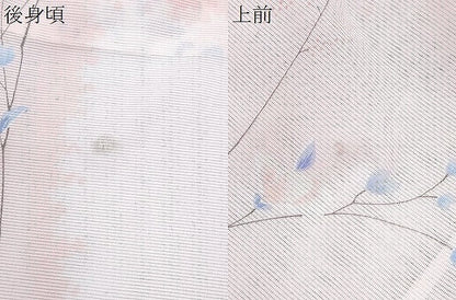 平和屋着物＊夏物　小紋　絽　枝花文　洗える着物　CABJ0819th