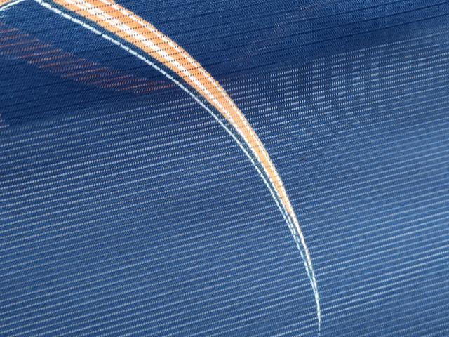 平和屋着物＊夏物　小紋　絽　短冊芝草文　洗える着物　CABJ0821th