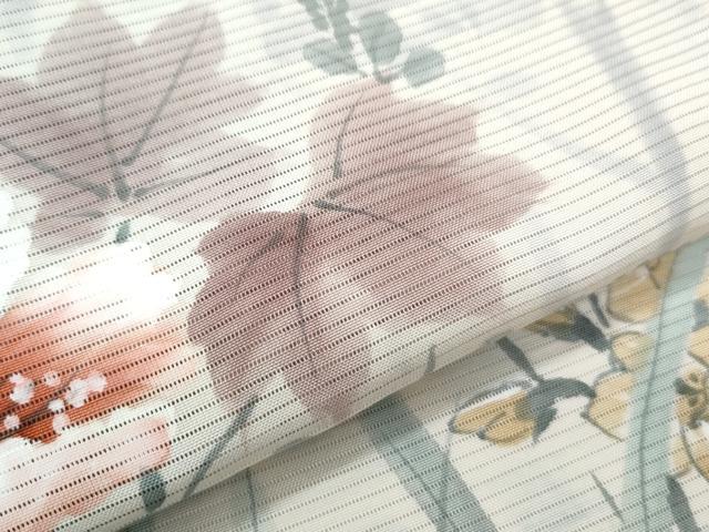 平和屋着物＊夏物　訪問着　絽　草花文　正絹　逸品　CABJ0832th