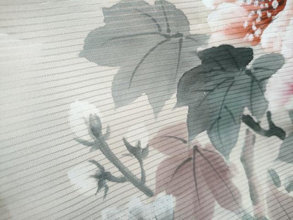 平和屋着物＊夏物　訪問着　絽　草花文　正絹　逸品　CABJ0832th