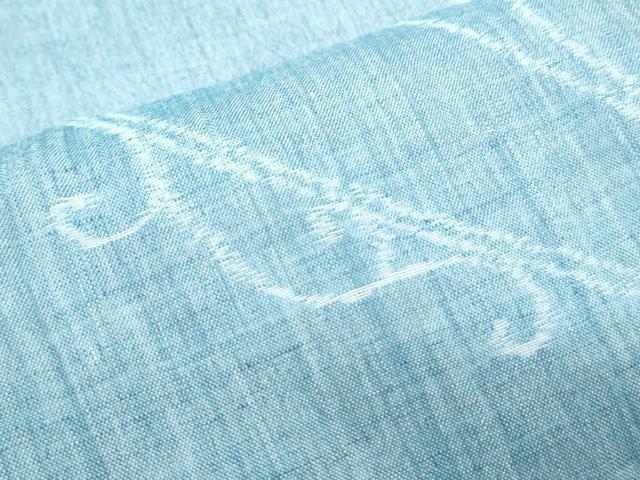 平和屋着物＊夏物　小千谷ちぢみ　吉祥文　麻　逸品　CABJ0833th