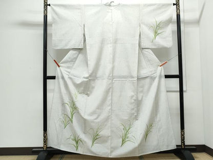 平和屋着物＊夏物　訪問着　紗紬　草花文　正絹　逸品　CABJ0839th