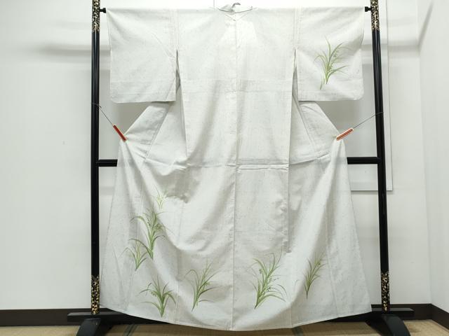 平和屋着物＊夏物　訪問着　紗紬　草花文　正絹　逸品　CABJ0839th