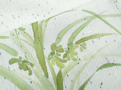 平和屋着物＊夏物　訪問着　紗紬　草花文　正絹　逸品　CABJ0839th