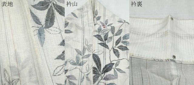 平和屋着物＊夏物　紗紬　枝木の実　正絹　逸品　CABJ0840th