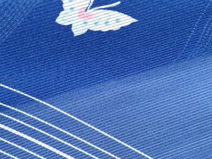 平和屋着物＊夏物　小紋　絽　舞蝶文　洗える着物　CABJ0842th