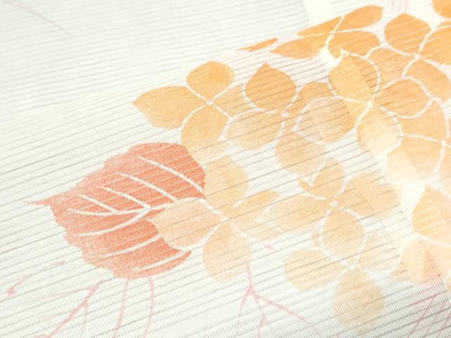平和屋着物＊夏物　小紋　絽　紫陽花　洗える着物　CABJ0843th