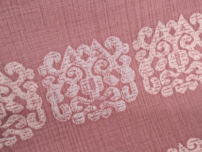 平和屋着物＊洗える最高級着物　＜英＞はなぶさ謹製　夏物　小紋　横段吉祥文　洗える着物　CABJ0852th