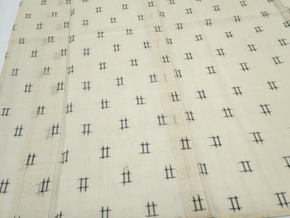 平和屋着物＊夏物　紗紬　井桁絣　正絹　逸品　CABJ0854th