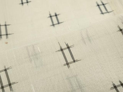平和屋着物＊夏物　紗紬　井桁絣　正絹　逸品　CABJ0854th