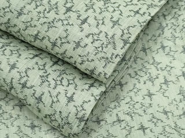 平和屋着物＊夏物　本場小千谷ちぢみ　吉祥文　麻　逸品　CABJ0855th