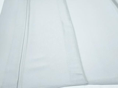 平和屋着物＊夏物　色無地　寿光織　白鼠色　反端付き　正絹　逸品　CABJ0856th