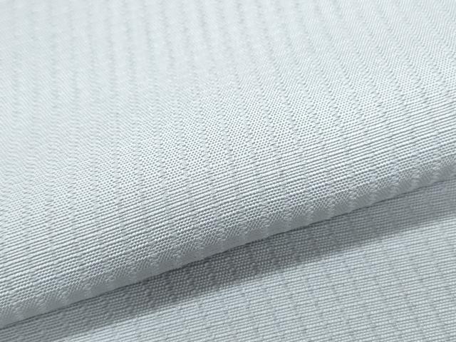 平和屋着物＊夏物　色無地　寿光織　白鼠色　反端付き　正絹　逸品　CABJ0856th