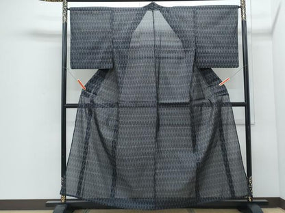 平和屋着物＊夏物　本場大島紬　夏大島　吉祥文　正絹　逸品　CABJ0858th