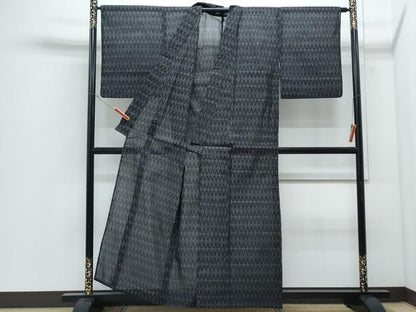 平和屋着物＊夏物　本場大島紬　夏大島　吉祥文　正絹　逸品　CABJ0858th