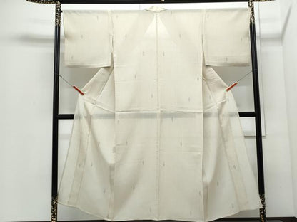 平和屋着物＊夏物　紗紬　絣文様　正絹　逸品　CABJ0859th