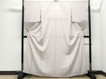 平和屋着物＊夏物　小紋　絽縮緬　蛍暈し　あられ　正絹　逸品　CABJ0860th